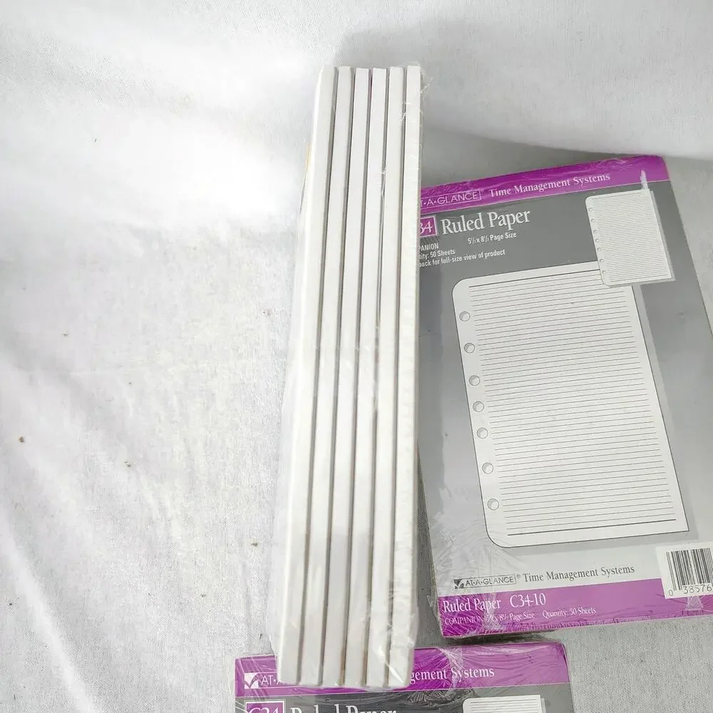 At A Glance Time Management Systems C34 Ruled Paper Refills 5.5
